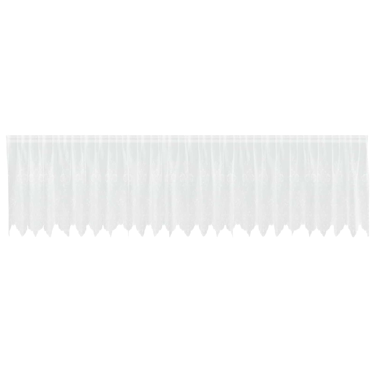 Tenda in Pizzo con tende Floreale Bianco 80 x 600 cm Poliestere | homemem39