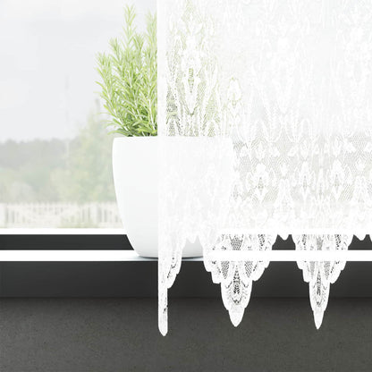 Tenda in Pizzo con tende Bianco 180 x 600 cm Poliestere