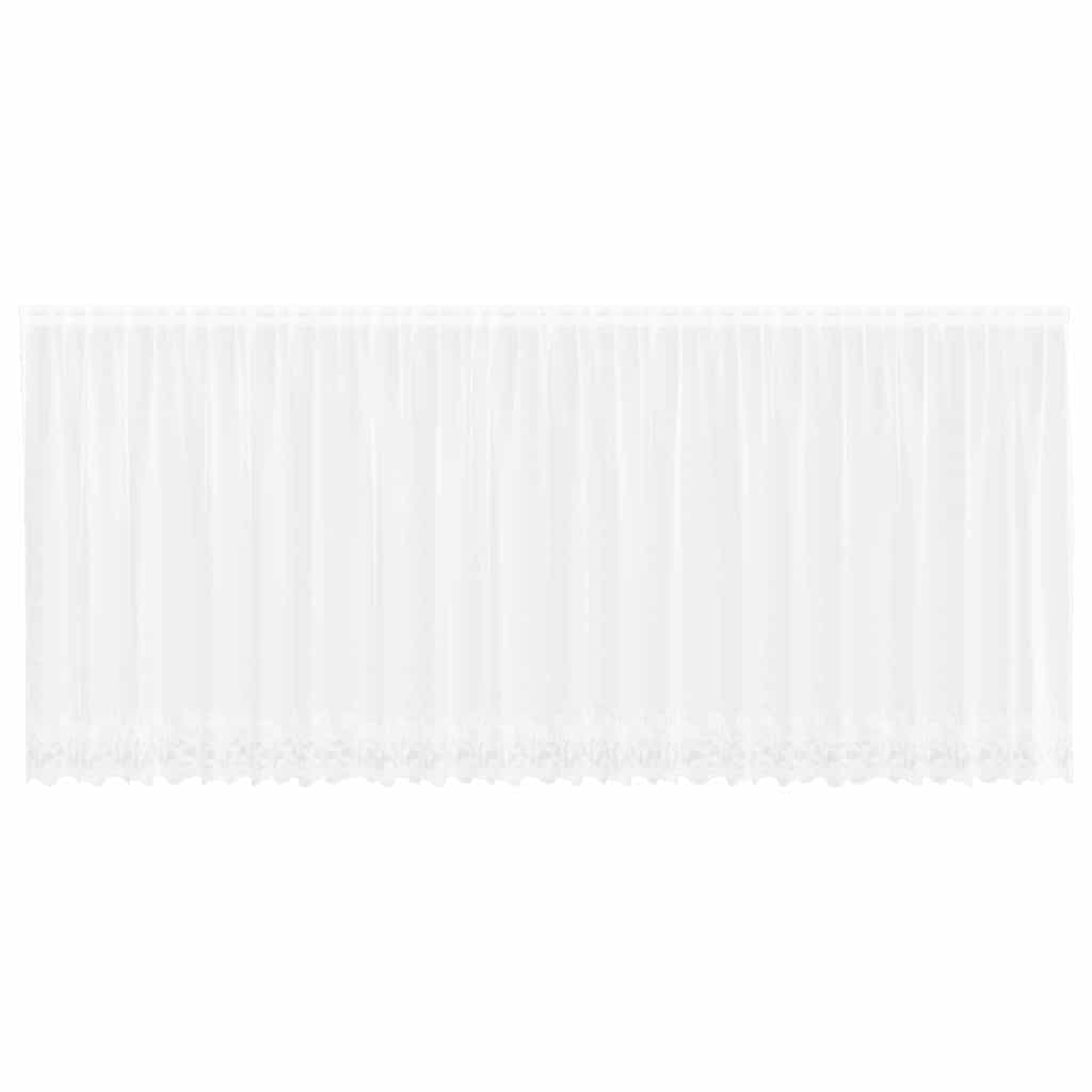 Tenda in Pizzo con tende Bianco 180 x 600 cm Poliestere