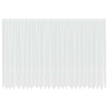 Tenda in Pizzo con tende Bianco 220 x 600 cm Poliestere | homemem39