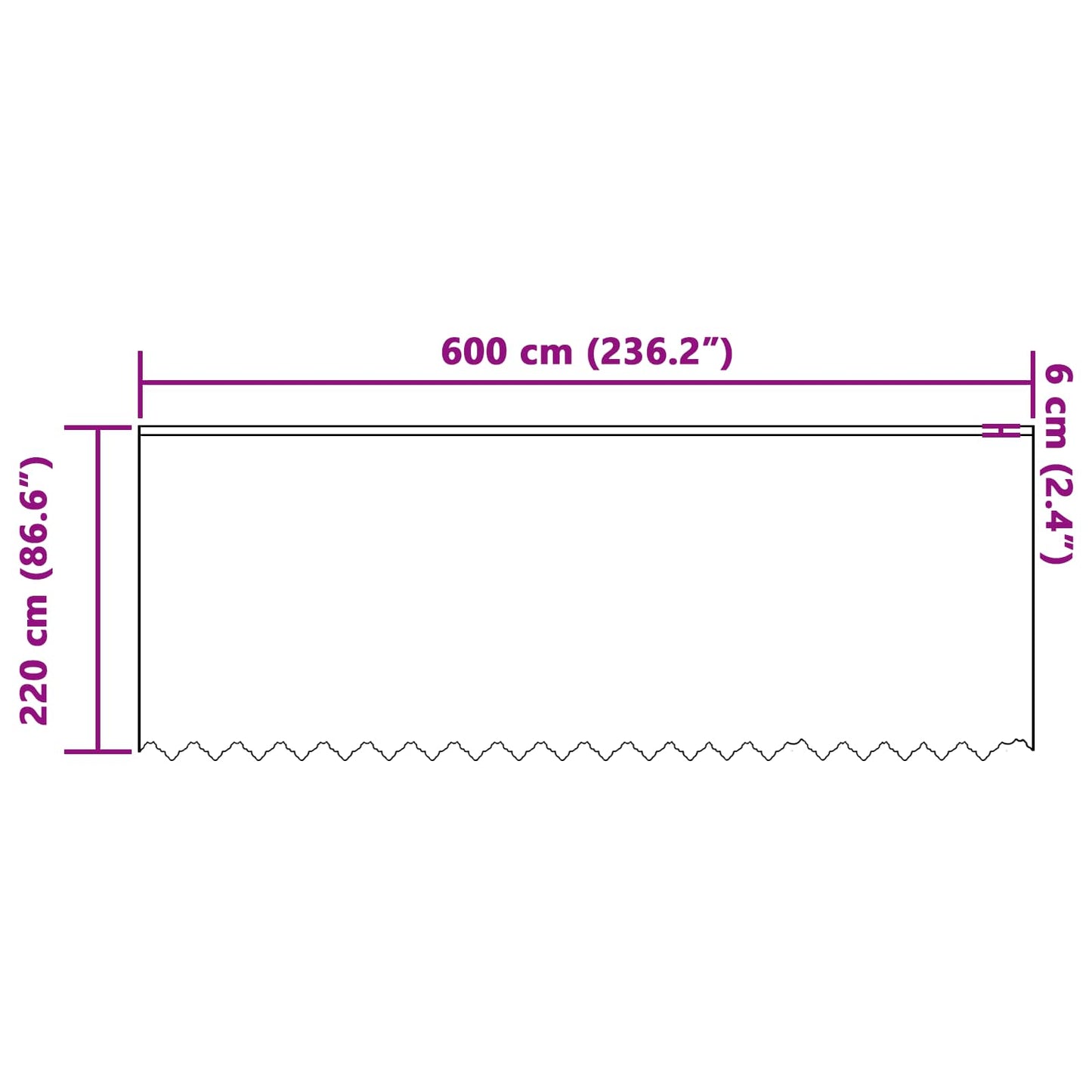 Tenda in Pizzo con tende Bianco 220 x 600 cm Poliestere | homemem39