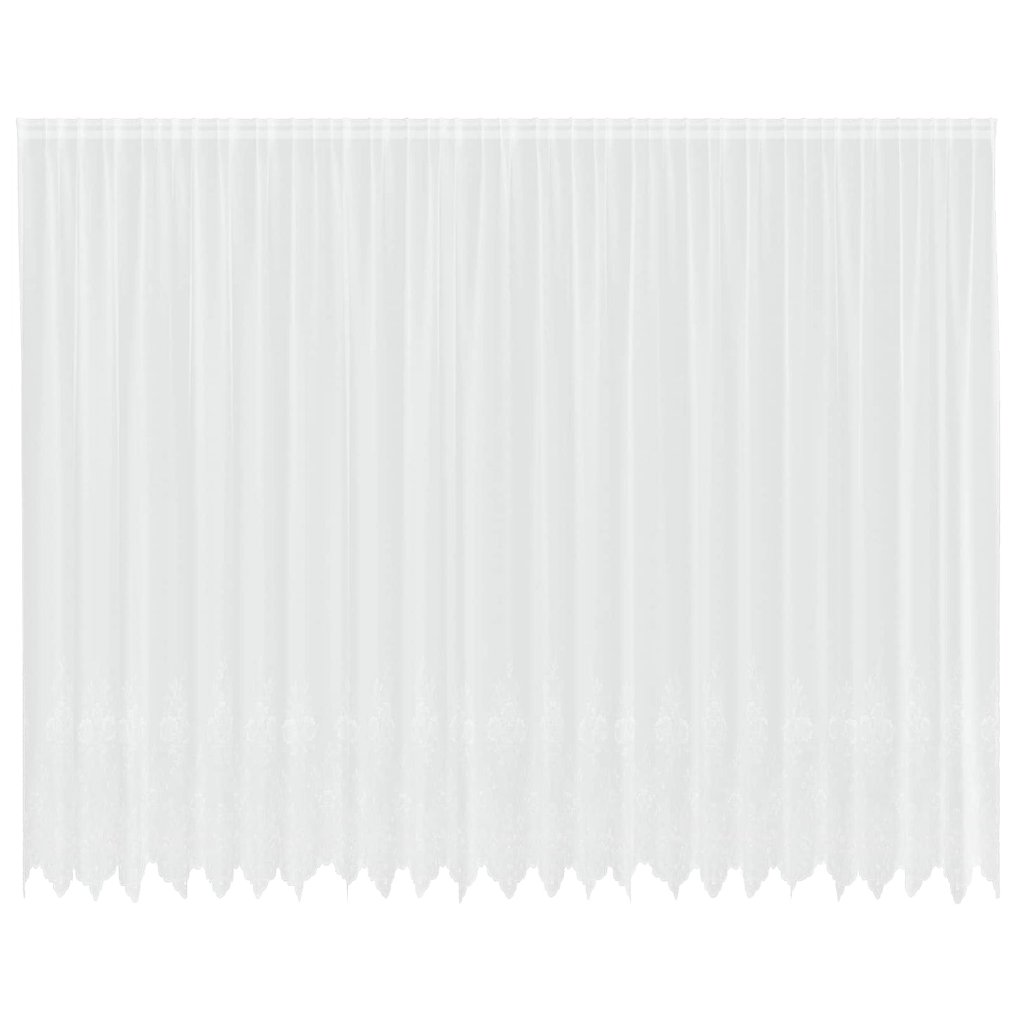 Tenda in Pizzo con tende Bianco 260 x 600 cm Poliestere
