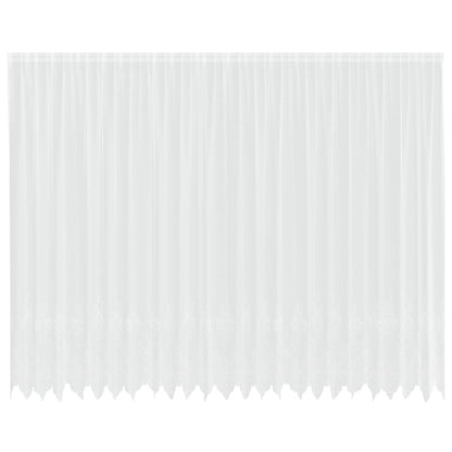 Tenda in Pizzo con tende Bianco 260 x 600 cm Poliestere