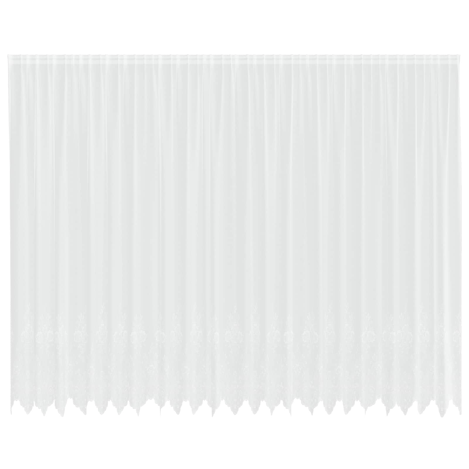 Tenda in Pizzo con tende Bianco 300 x 600 cm Poliestere | homemem39