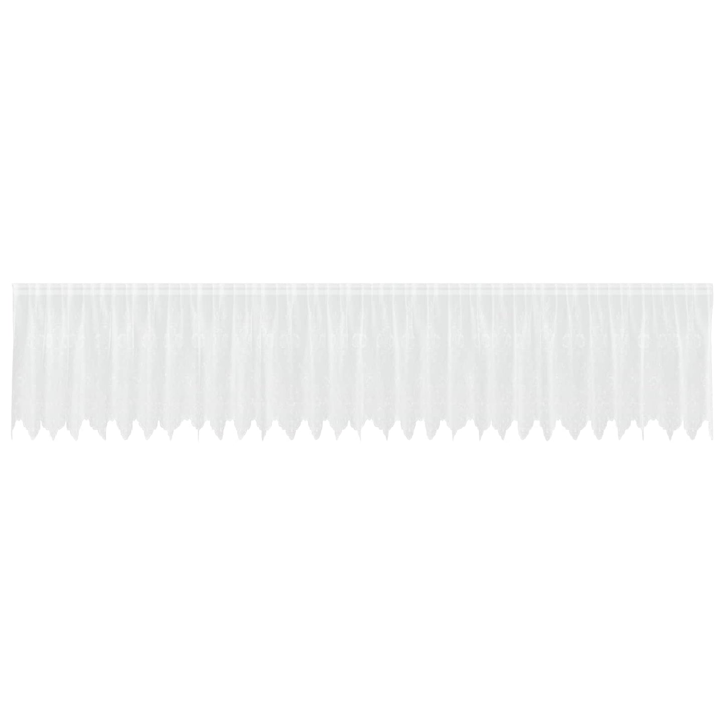 Tenda in Pizzo con tende Floreale Bianco 80 x 750 cm Poliestere