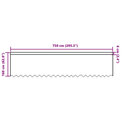 Tenda in Pizzo con tende Bianco 160 x 750 cm Poliestere | homemem39