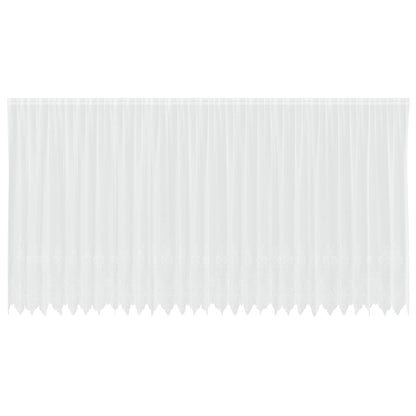 Tenda in Pizzo con tende Bianco 220 x 750 cm Poliestere