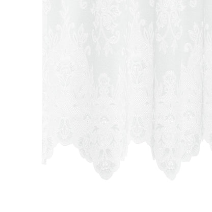 Tenda in Pizzo con tende Floreale Bianco 240x750cm Poliestere | homemem39