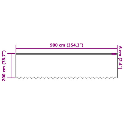 Tenda in Pizzo con tende Bianco 200 x 900 cm Poliestere | homemem39