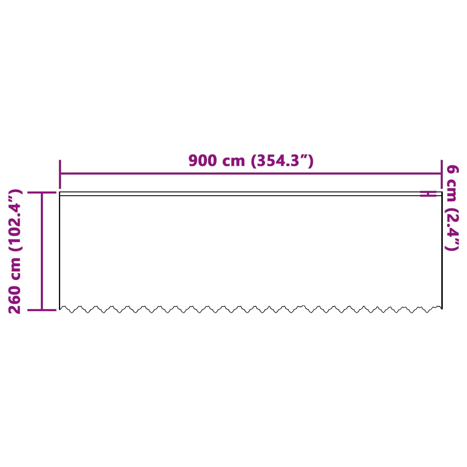 Tenda in Pizzo con tende Bianco 260 x 900 cm Poliestere | homemem39