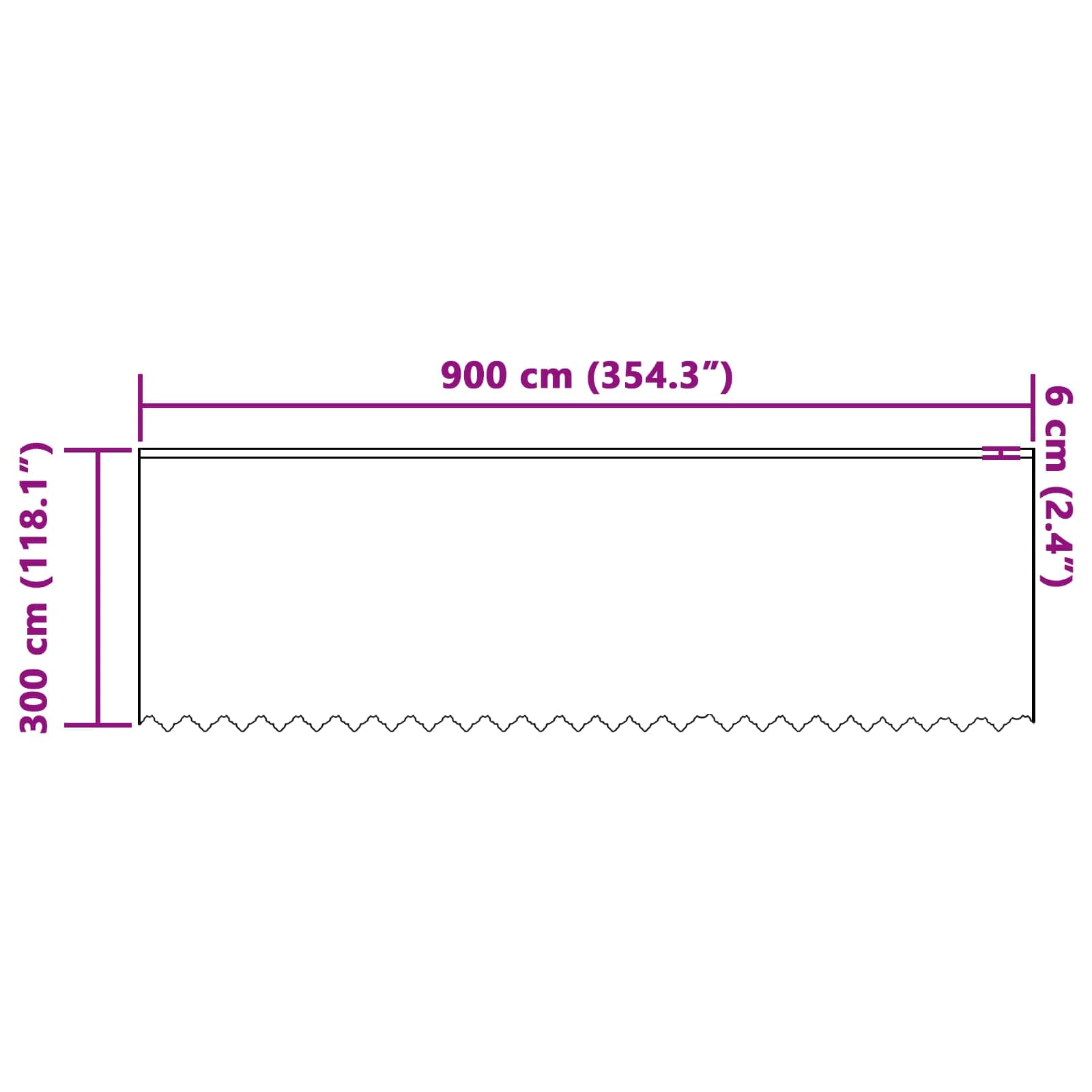 Tenda in Pizzo con tende Bianco 300 x 900 cm Poliestere | homemem39