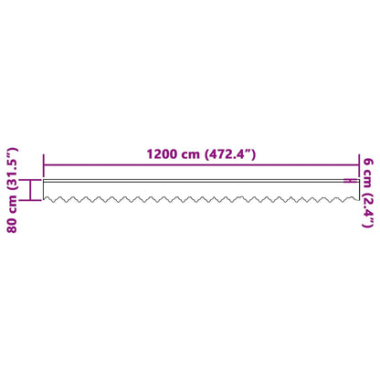 Tenda in Pizzo con tende Bianco 80 x 1200 cm Poliestere | homemem39