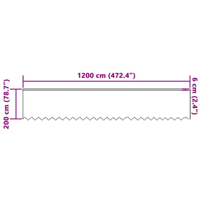 Tenda in Pizzo con tende Bianco 200 x 1200 cm Poliestere | homemem39