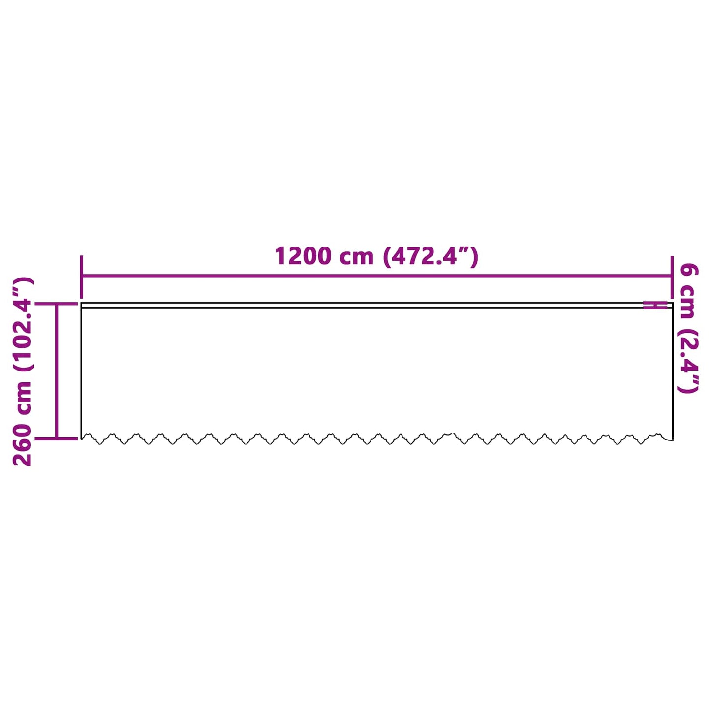 Tenda in Pizzo con tende Bianco 260 x 1200 cm Poliestere | homemem39