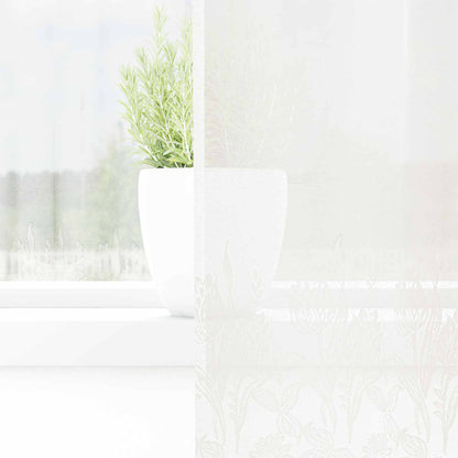 Tenda in Pizzo con tende Floreale Bianco 80 x 150 cm Poliestere | homemem39