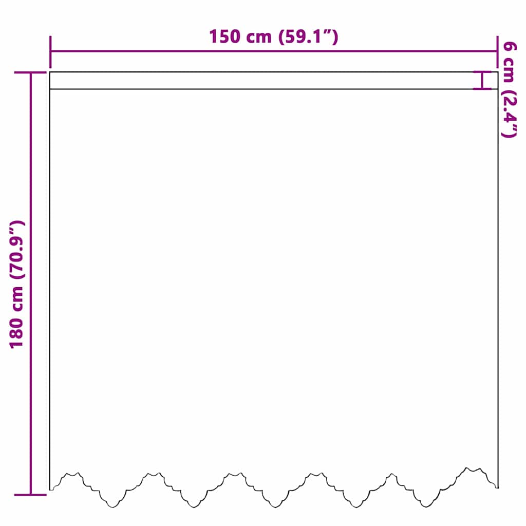 Tenda in Pizzo con tende Bianco 180 x 150 cm Poliestere