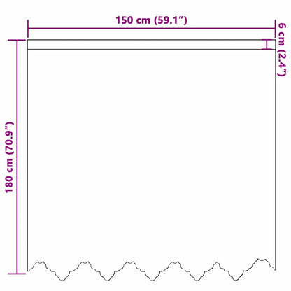 Tenda in Pizzo con tende Bianco 180 x 150 cm Poliestere