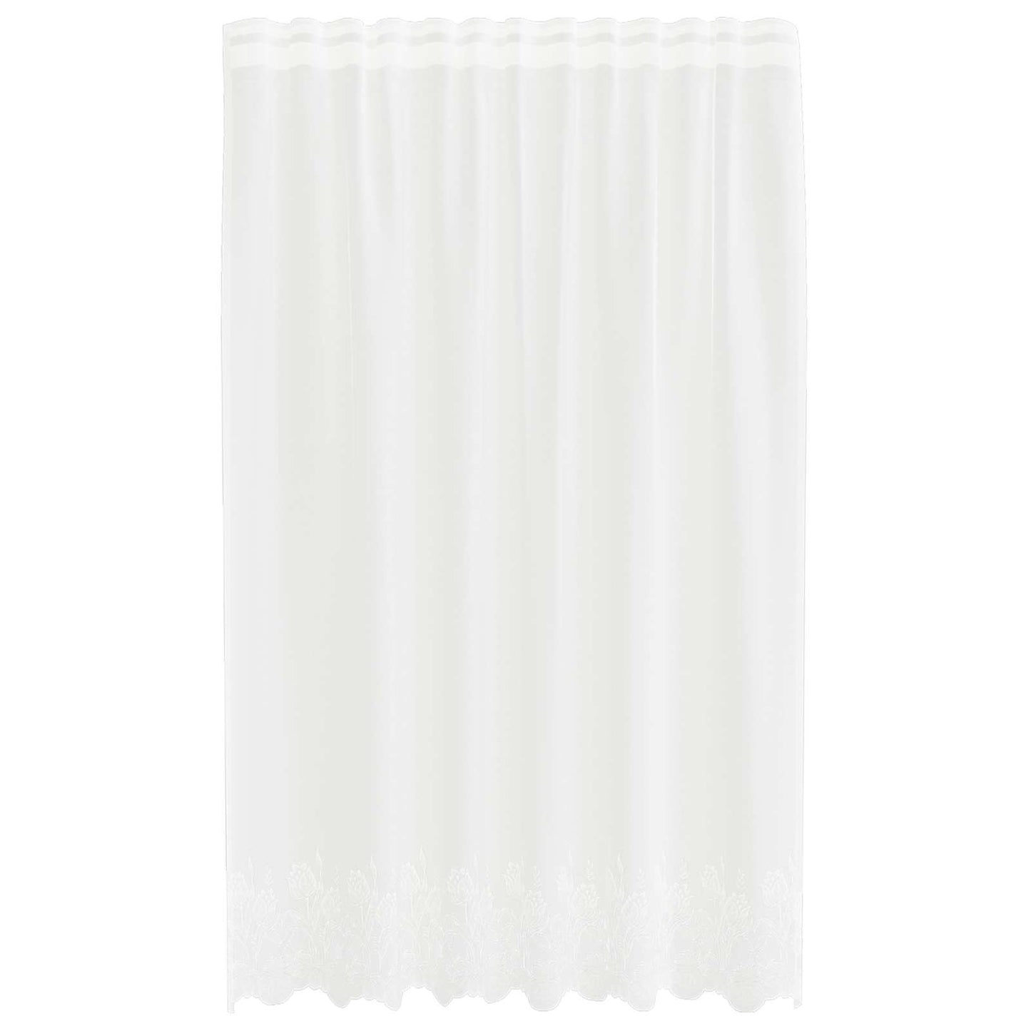 Tenda in Pizzo con tende Bianco 200 x 150 cm Poliestere