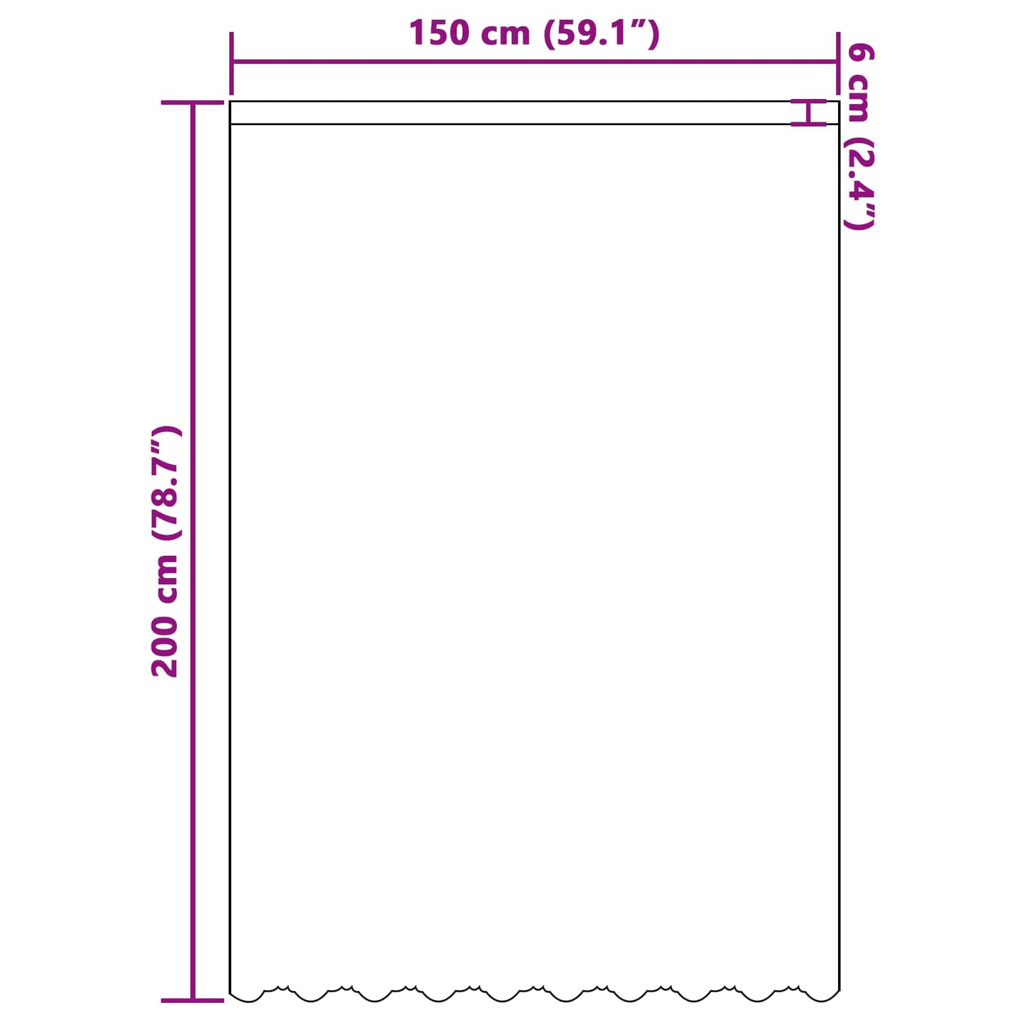 Tenda in Pizzo con tende Bianco 200 x 150 cm Poliestere | homemem39