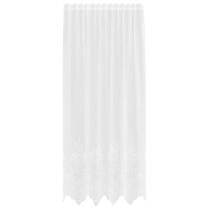 Tenda in Pizzo con tende Bianco 240 x 150 cm Poliestere