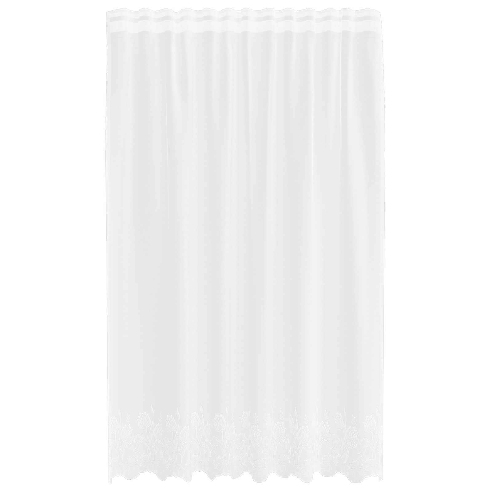 Tenda in Pizzo con tende Bianco 240 x 150 cm Poliestere | homemem39