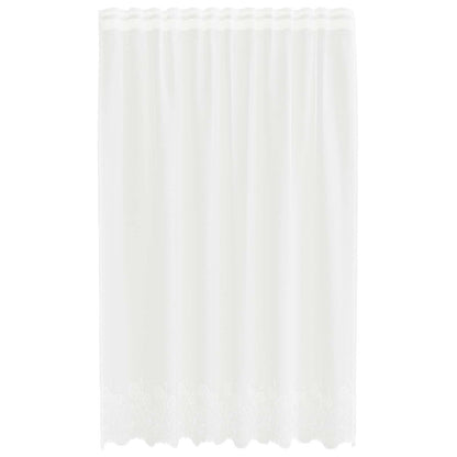 Tenda in Pizzo con tende Bianco 240 x 150 cm Poliestere | homemem39