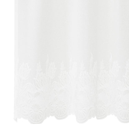 Tenda in Pizzo con tende Bianco 280 x 150 cm Poliestere | homemem39