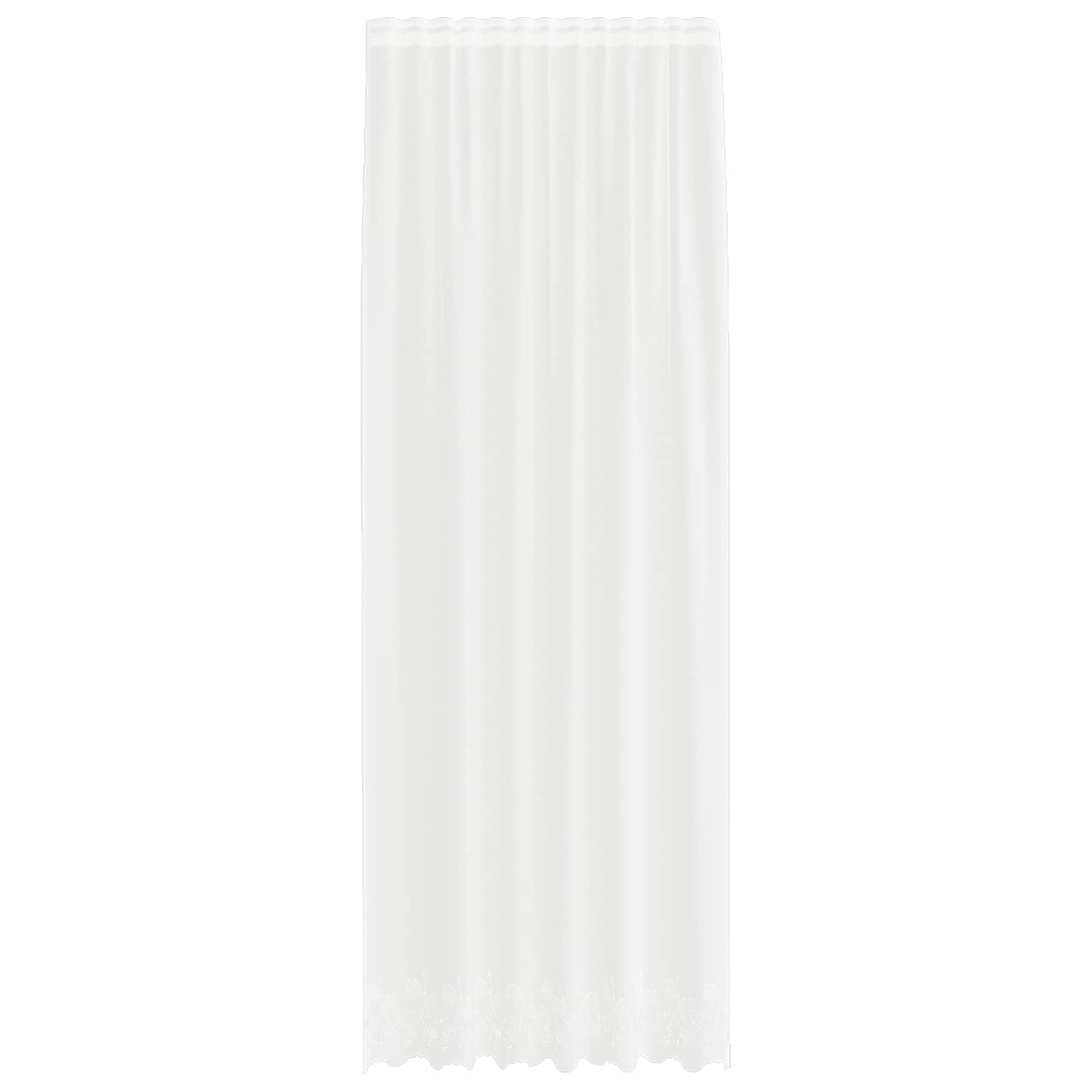 Tenda in Pizzo con tende Bianco 280 x 150 cm Poliestere | homemem39