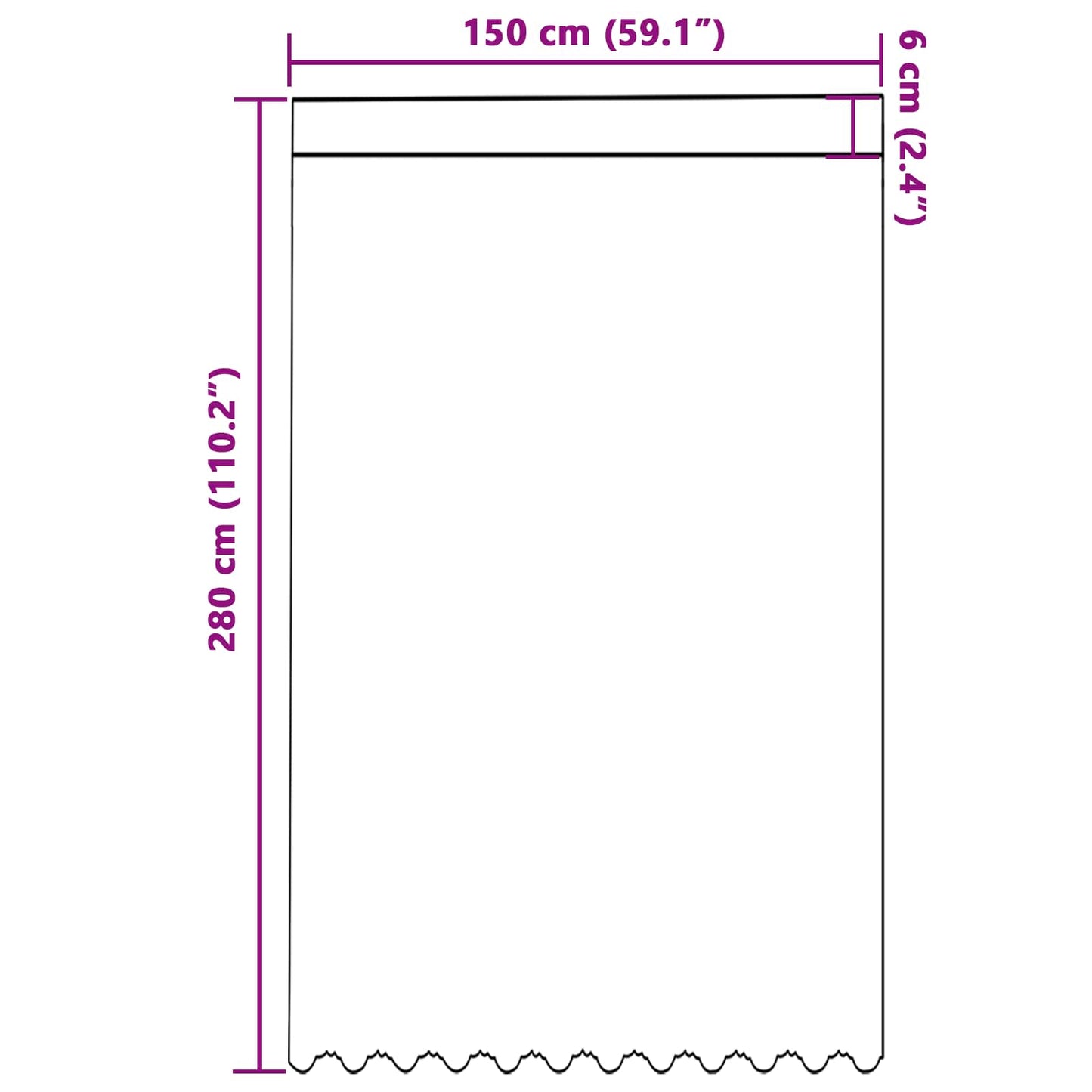 Tenda in Pizzo con tende Bianco 280 x 150 cm Poliestere | homemem39