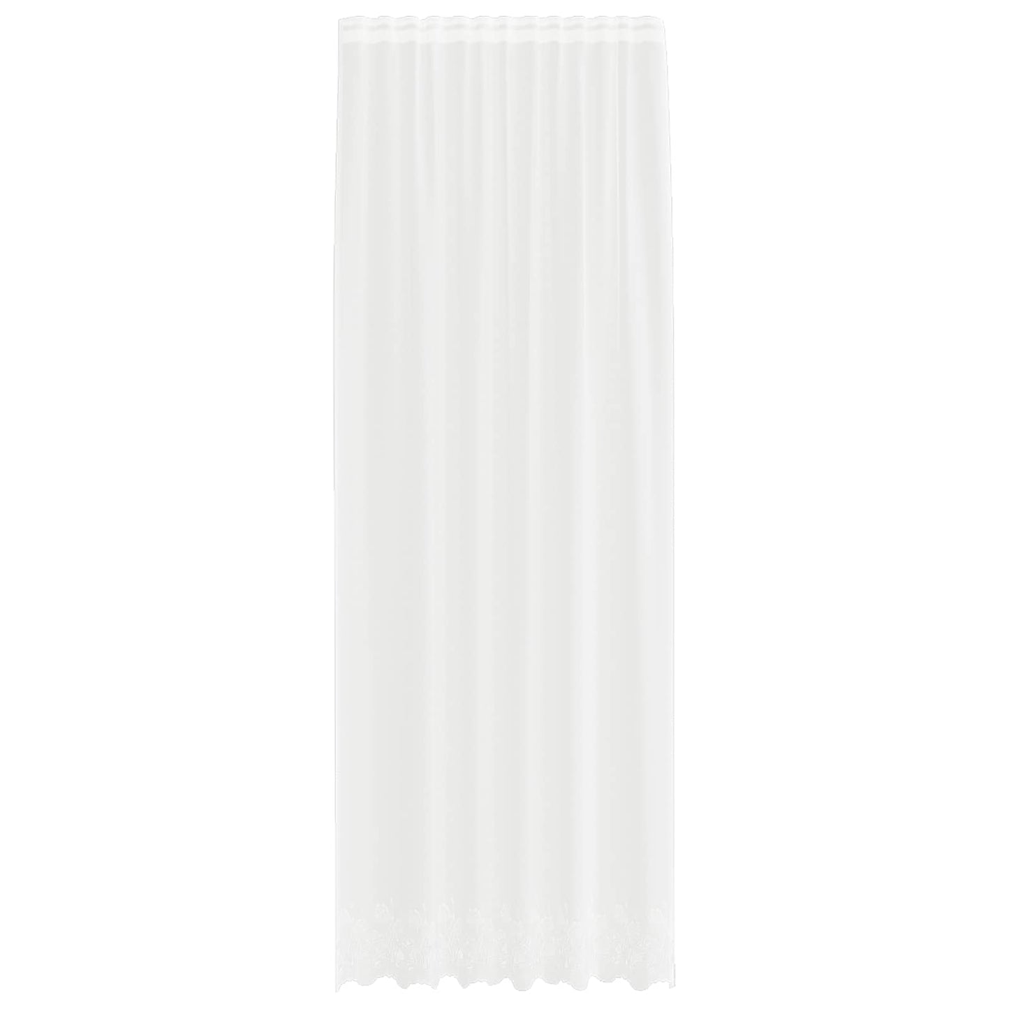 Tenda in Pizzo con tende Bianco 300 x 150 cm Poliestere | homemem39
