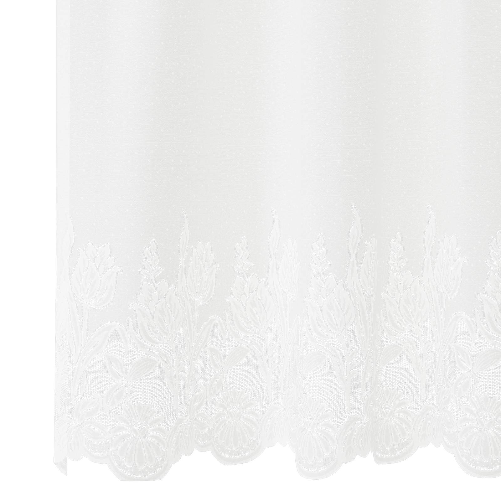 Tenda in Pizzo con tende Floreale Bianco 80 x 200 cm Poliestere | homemem39