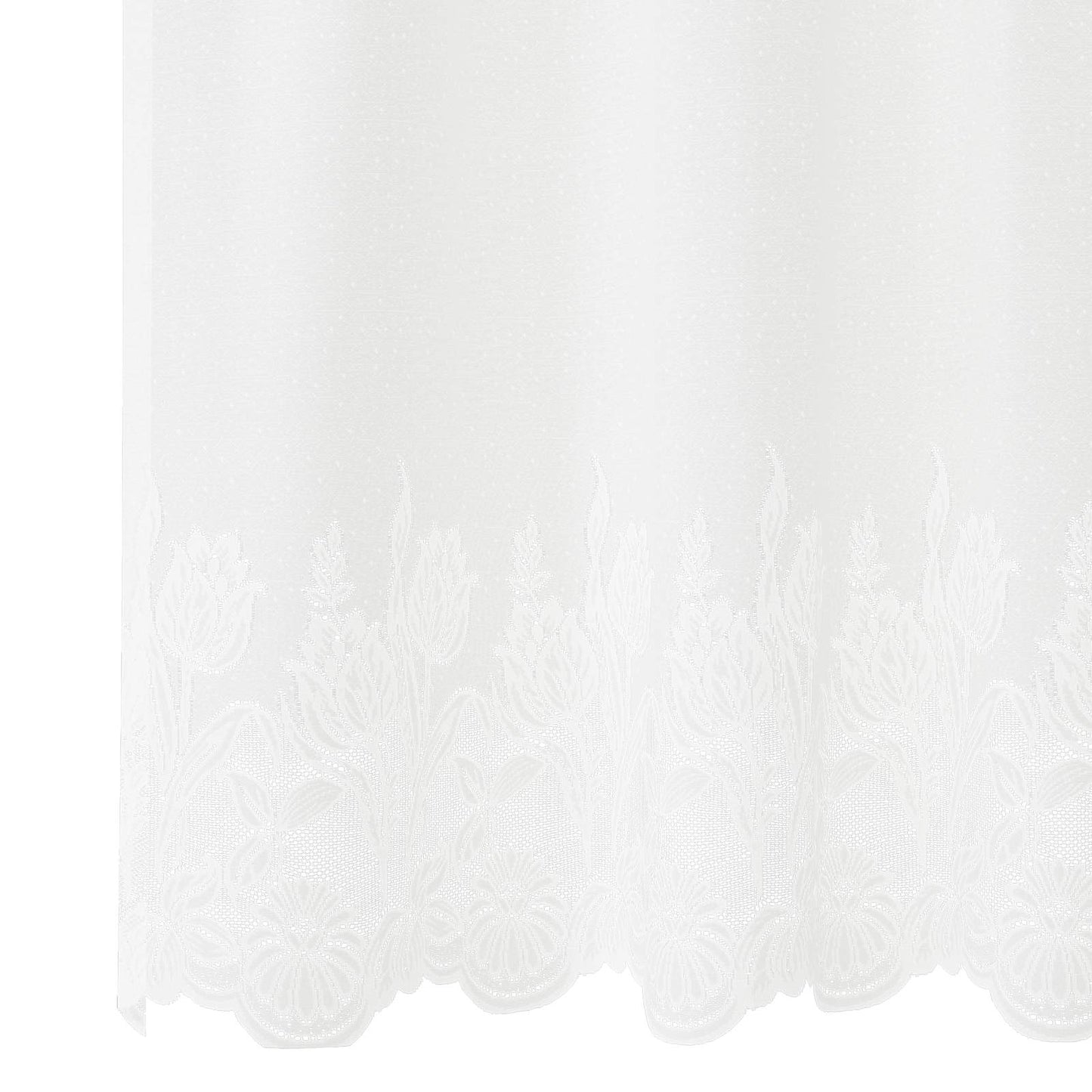 Tenda in Pizzo con tende Bianco 100 x 200 cm Poliestere | homemem39