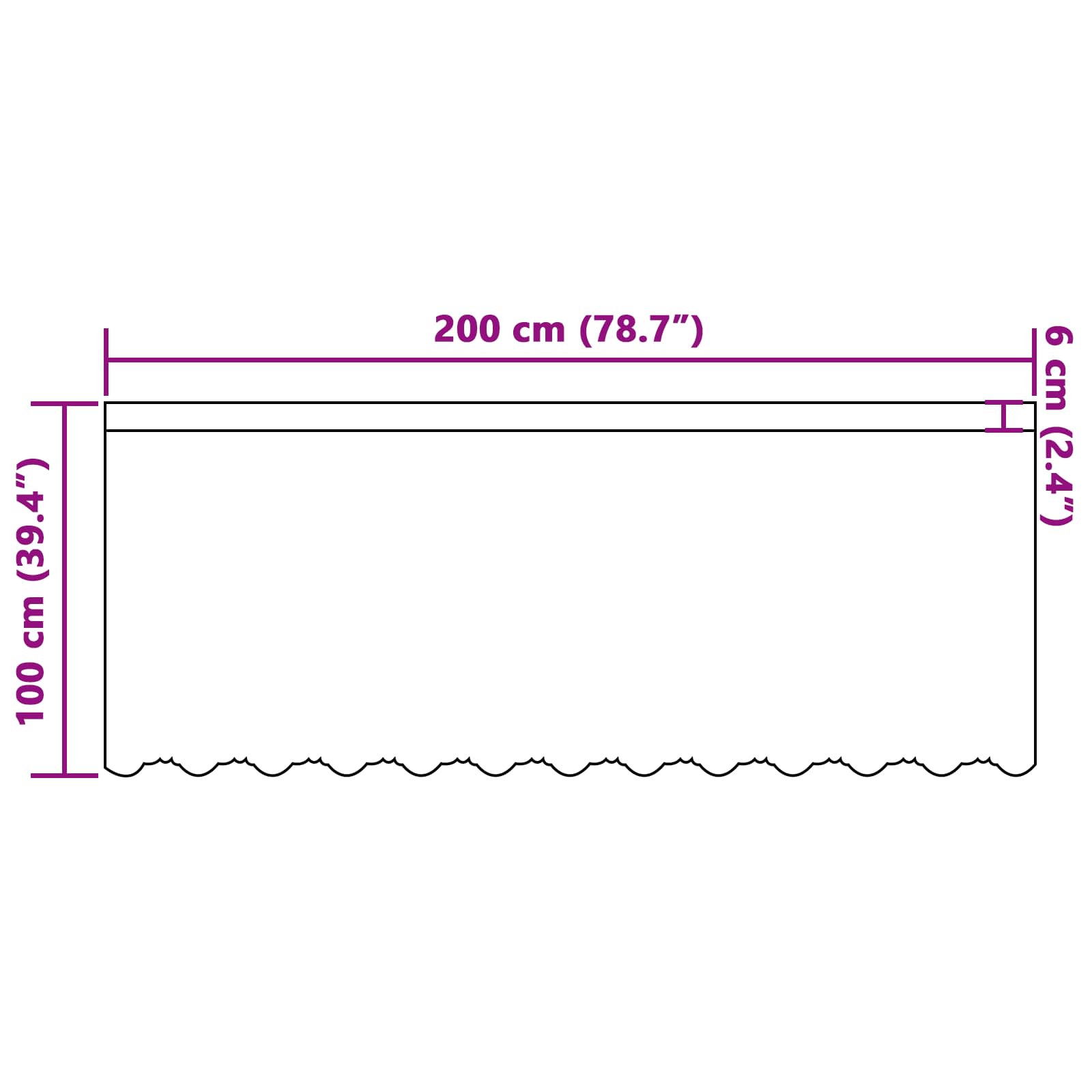 Tenda in Pizzo con tende Bianco 100 x 200 cm Poliestere | homemem39
