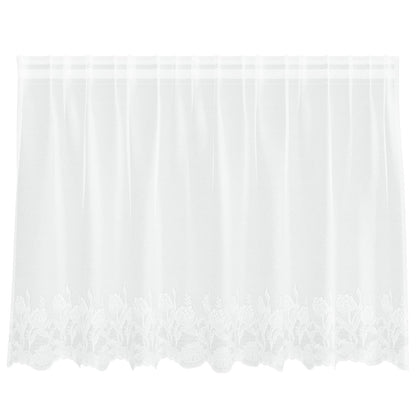 Tenda in Pizzo con tende Bianco 200 x 120 cm Poliestere | homemem39