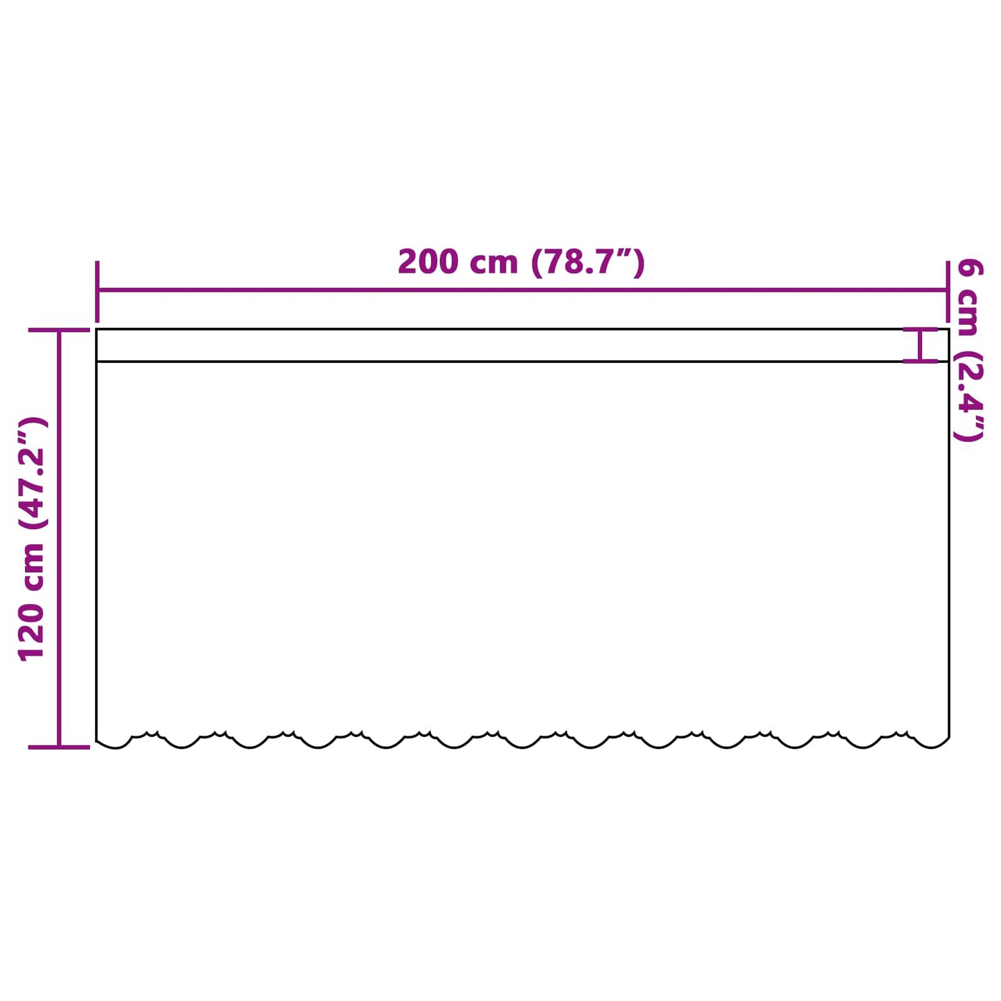 Tenda in Pizzo con tende Bianco 200 x 120 cm Poliestere | homemem39