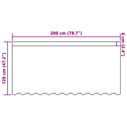 Tenda in Pizzo con tende Bianco 200 x 120 cm Poliestere | homemem39