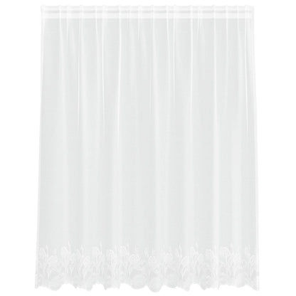 Tenda in Pizzo con tende Bianco 140 x 200 cm Poliestere