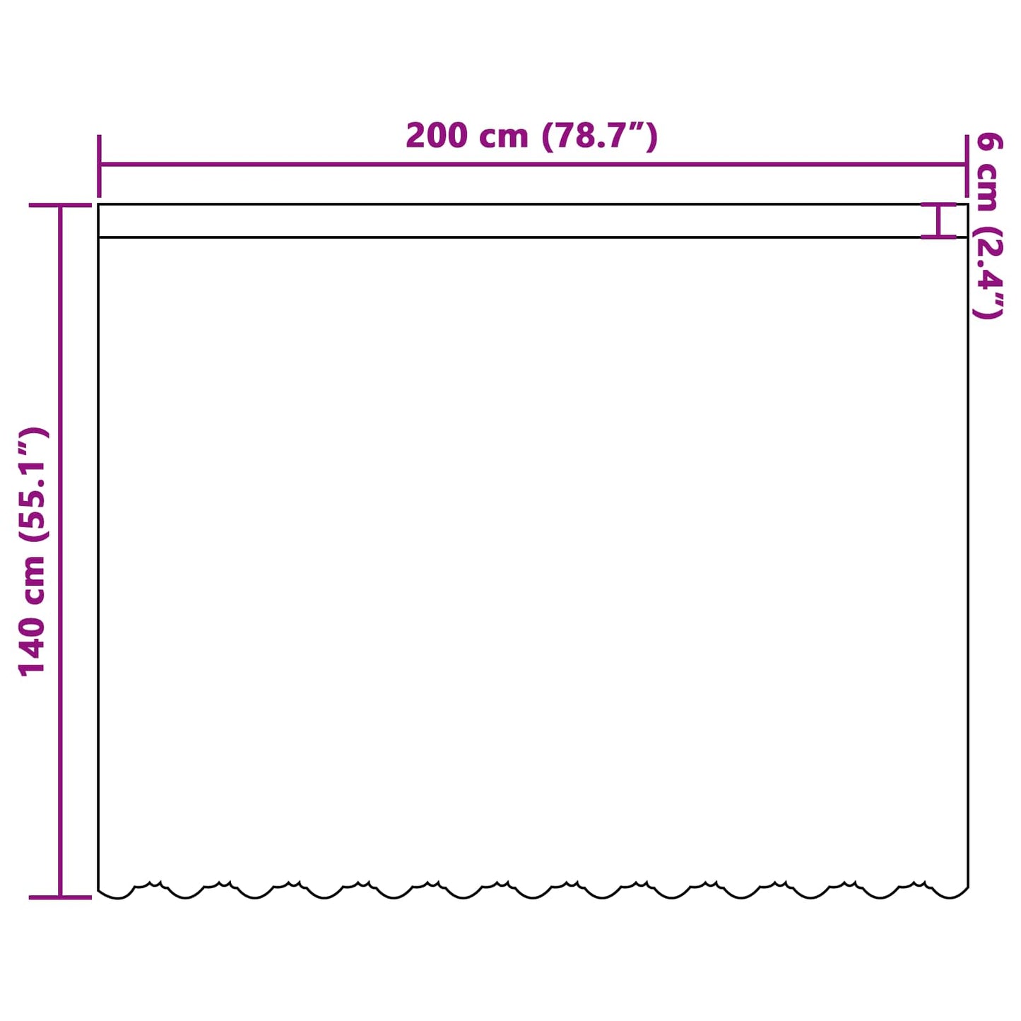 Tenda in Pizzo con tende Bianco 140 x 200 cm Poliestere | homemem39