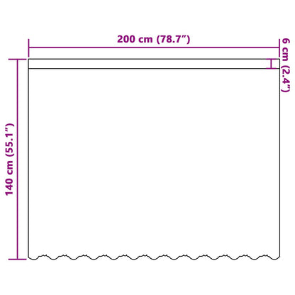 Tenda in Pizzo con tende Bianco 140 x 200 cm Poliestere | homemem39