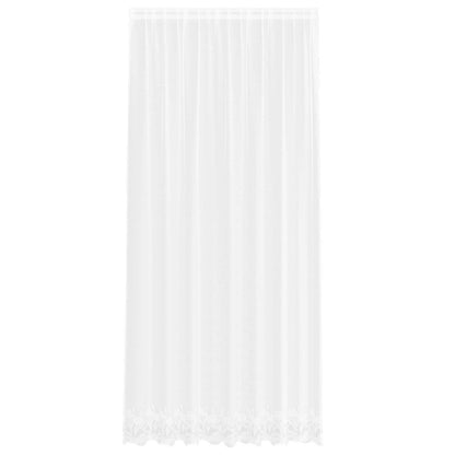 Tenda in Pizzo con tende Bianco 280 x 200 cm Poliestere | homemem39