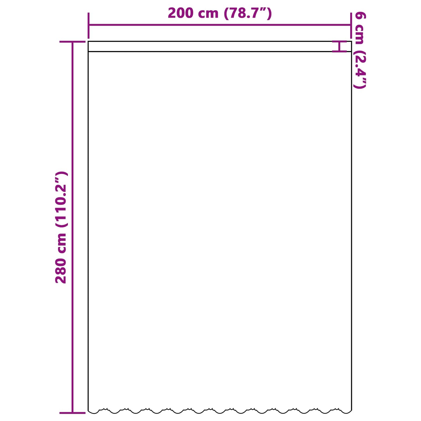 Tenda in Pizzo con tende Bianco 280 x 200 cm Poliestere | homemem39