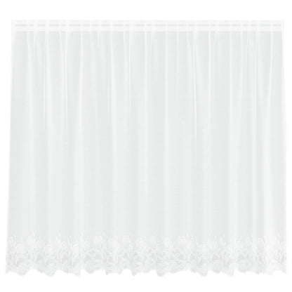 Tenda in Pizzo con tende Bianco 160 x 300 cm Poliestere | homemem39
