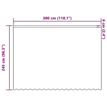 Tenda in Pizzo con tende Bianco 300 x 245 cm Poliestere | homemem39