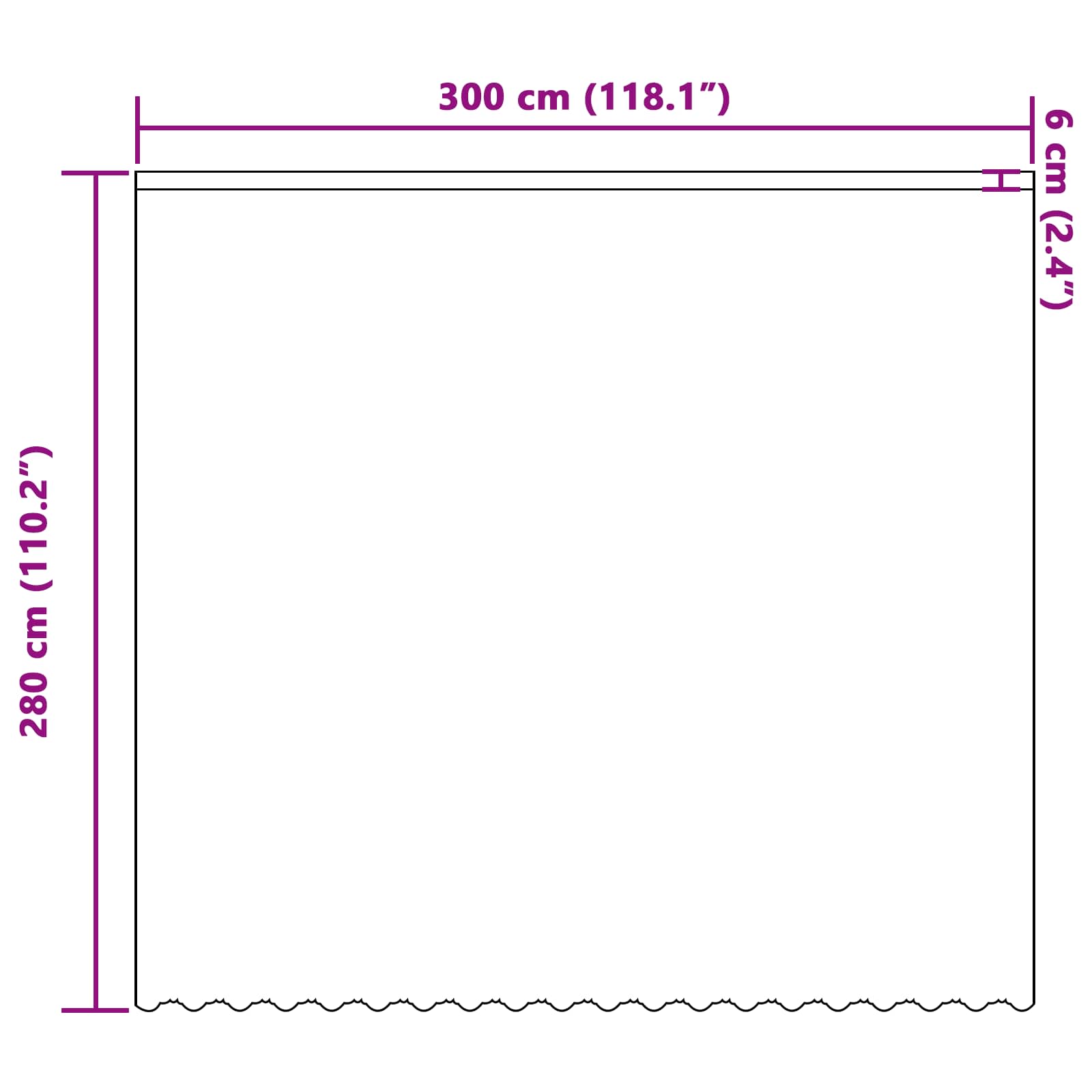 Tenda in Pizzo con tende Bianco 280 x 300 cm Poliestere | homemem39