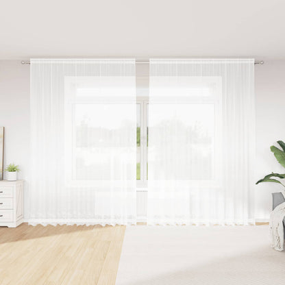 Tenda in Pizzo con tende Bianco 300 x 300 cm Poliestere | homemem39