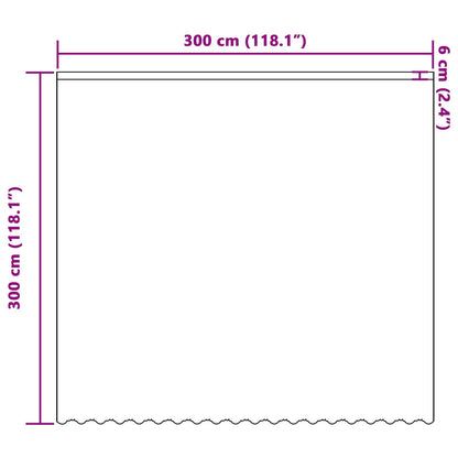Tenda in Pizzo con tende Bianco 300 x 300 cm Poliestere | homemem39