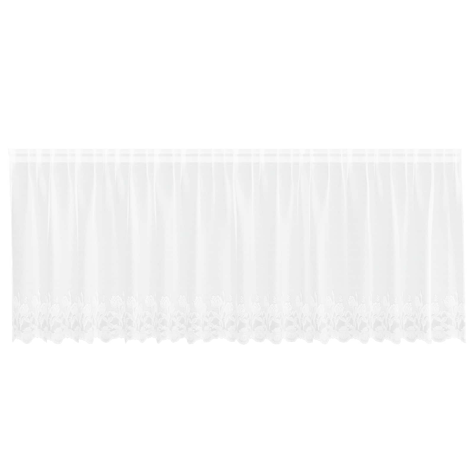 Tenda in Pizzo con tende Bianco 100 x 400 cm Poliestere | homemem39