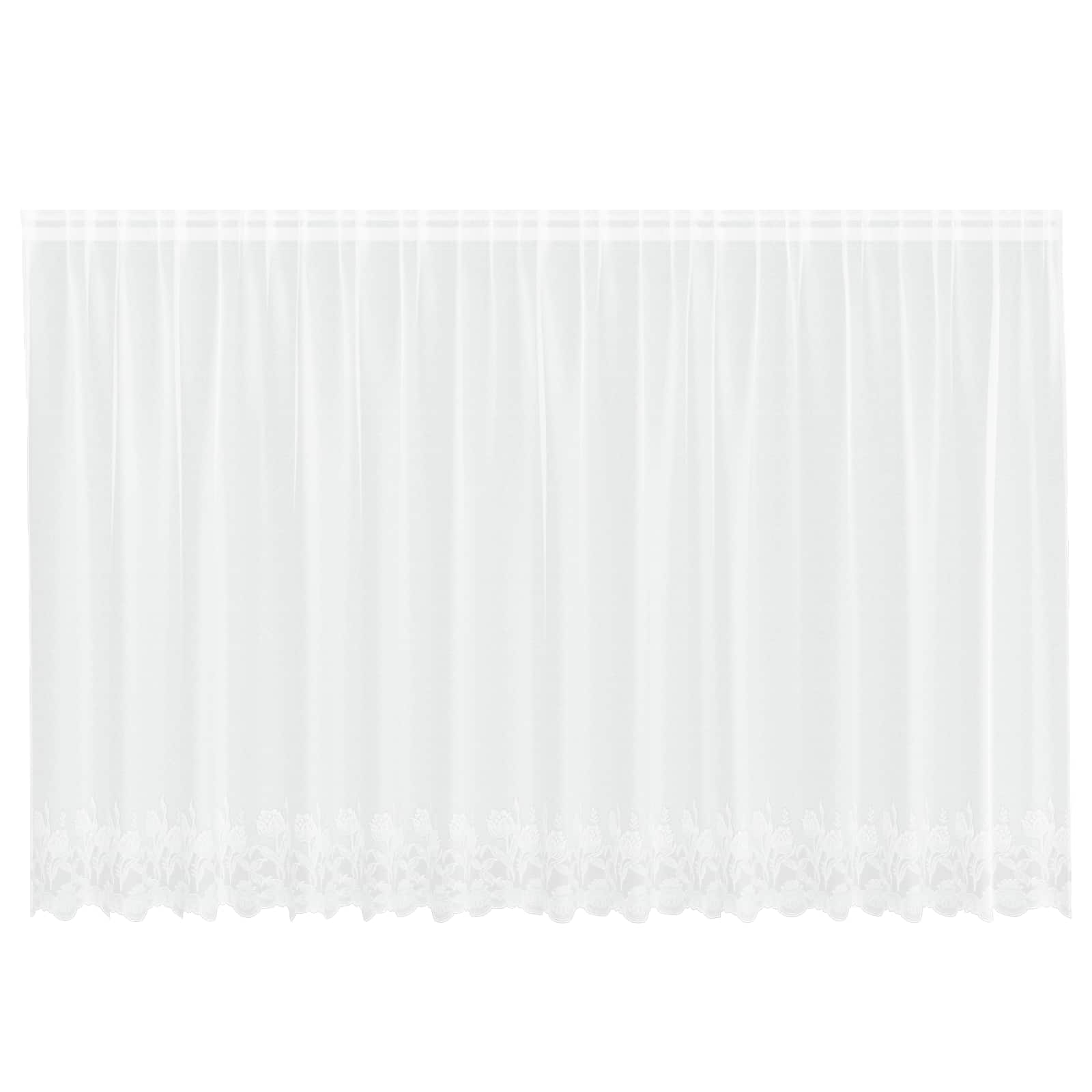 Tenda in Pizzo con tende Bianco 140 x 400 cm Poliestere | homemem39