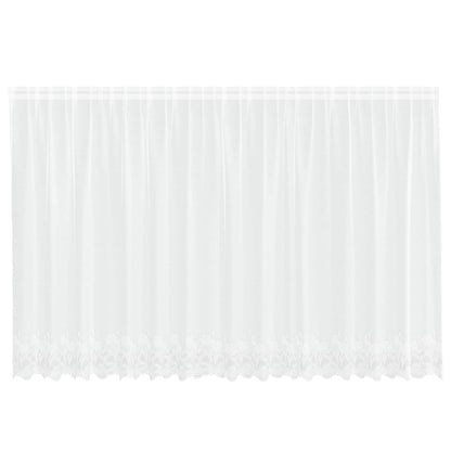 Tenda in Pizzo con tende Bianco 140 x 400 cm Poliestere | homemem39