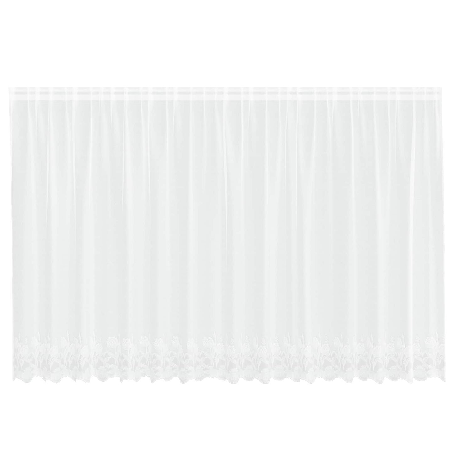Tenda in Pizzo con tende Bianco 160 x 400 cm Poliestere | homemem39